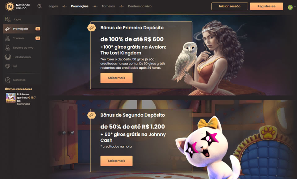 No momento desta análise, não havia ofertas de casino disponíveis na plataforma de apostas.